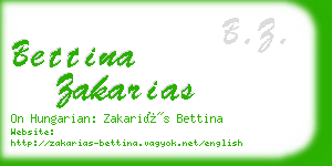 bettina zakarias business card